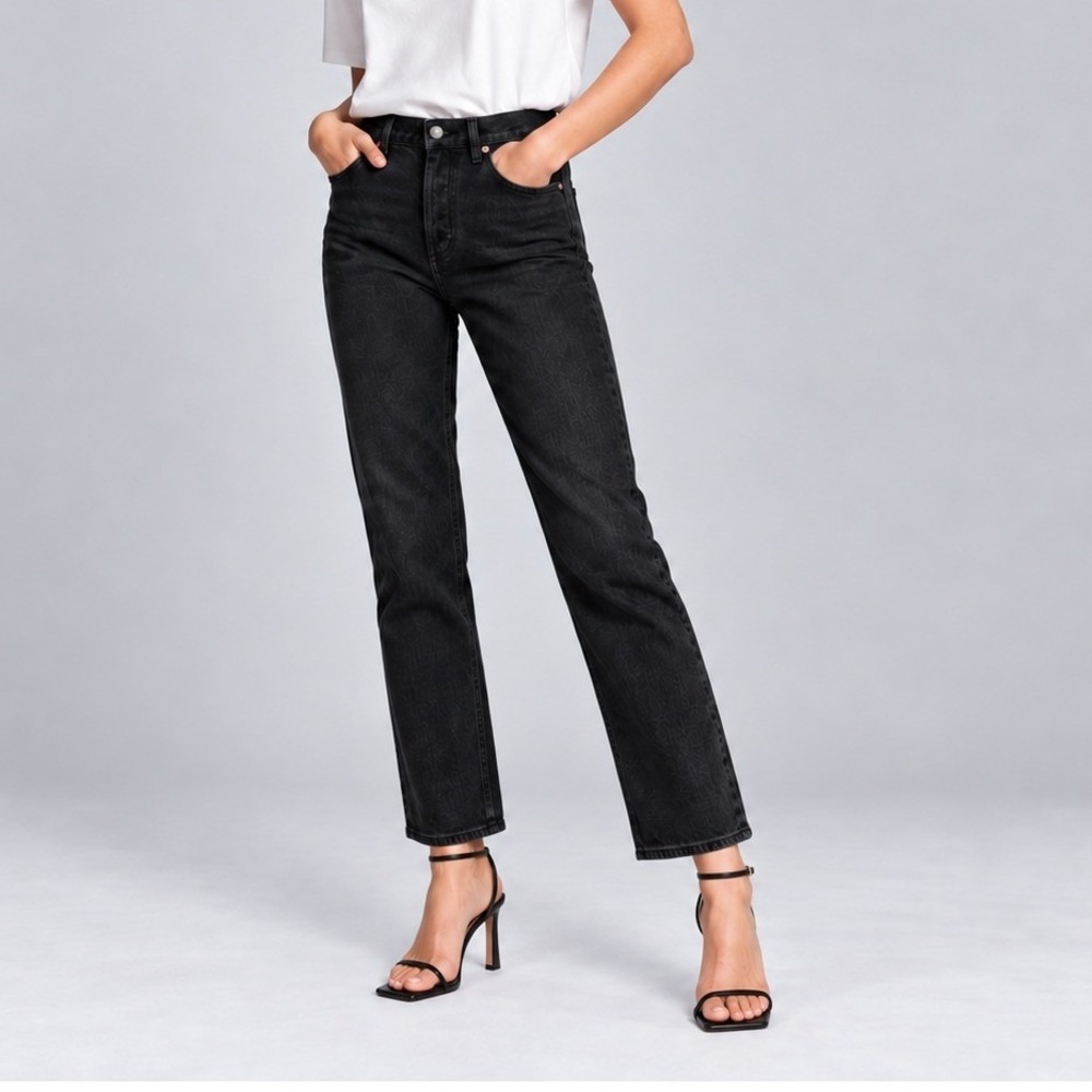 Aritzia Denim Forum Bailey High Rise Boot Jeans Women's 25 26L Stay Black